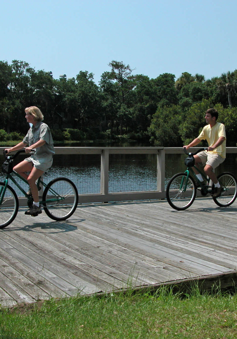 Riding bikes on the trails at Kiawah Island Golf Resort Riding bikes on the trails at Kiawah Island Golf Resort